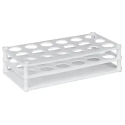 Polypropyleen frame 18 gaten / Ø 30 mm | 243 x 126 x 64 mm | wit